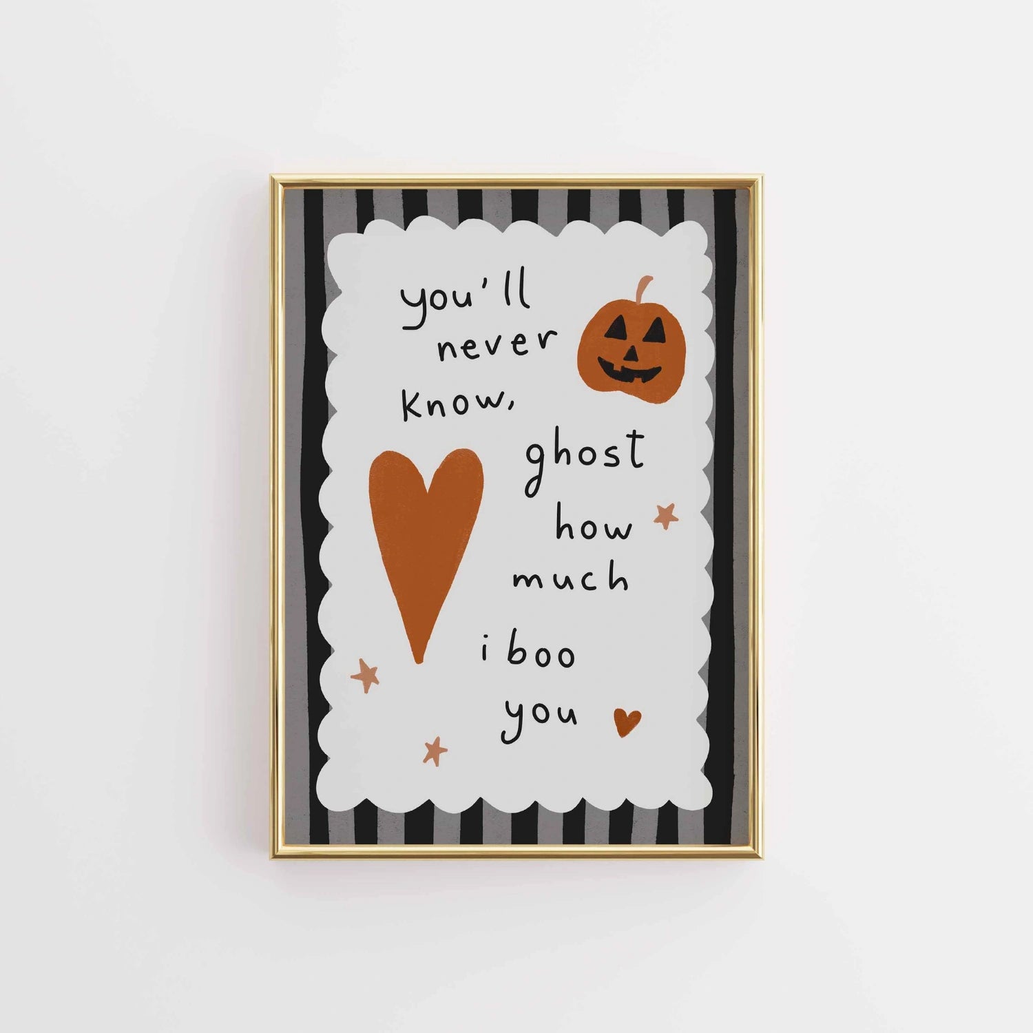 Ghost Love Halloween Print – Cute Wall Art