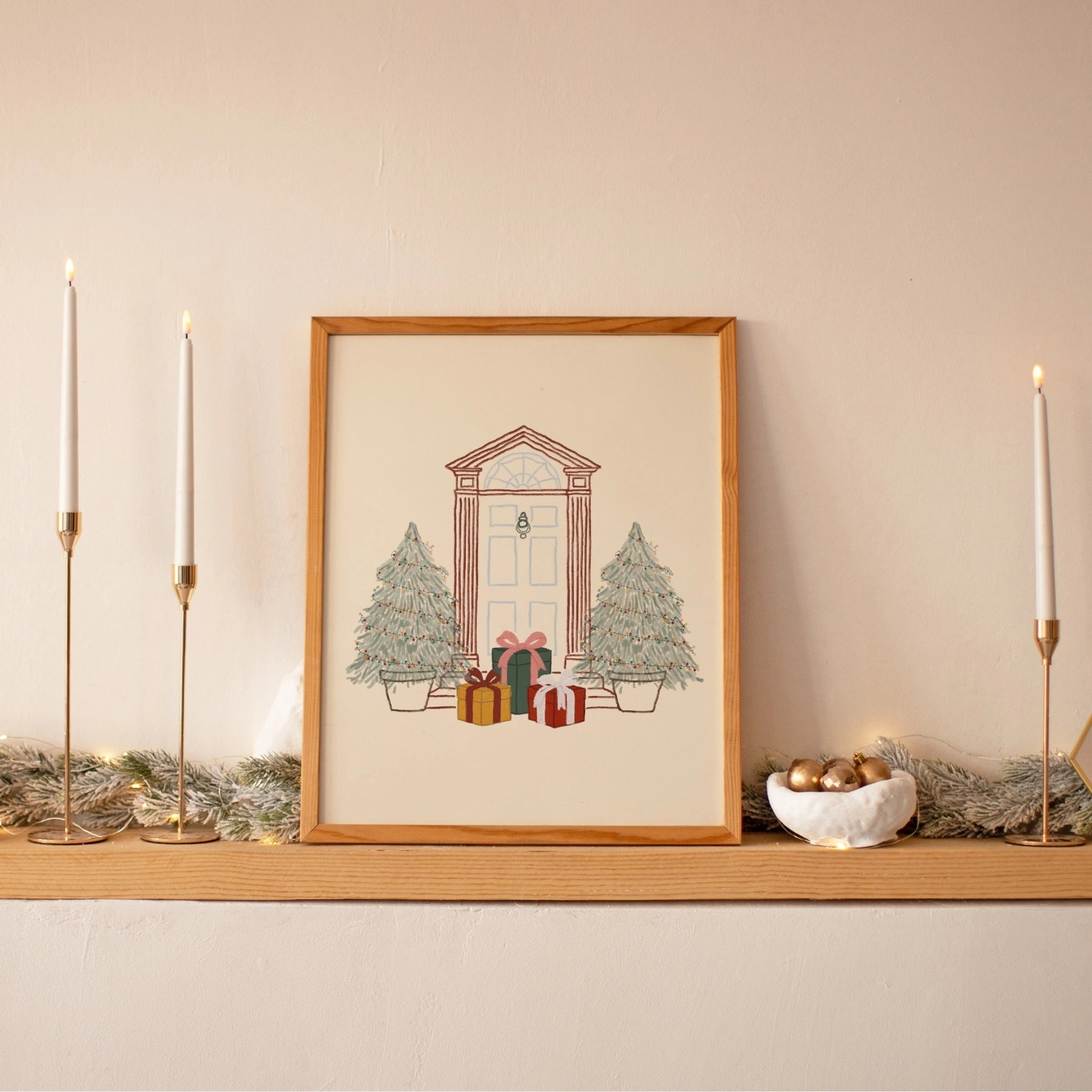 Christmas Front Door Wall Art