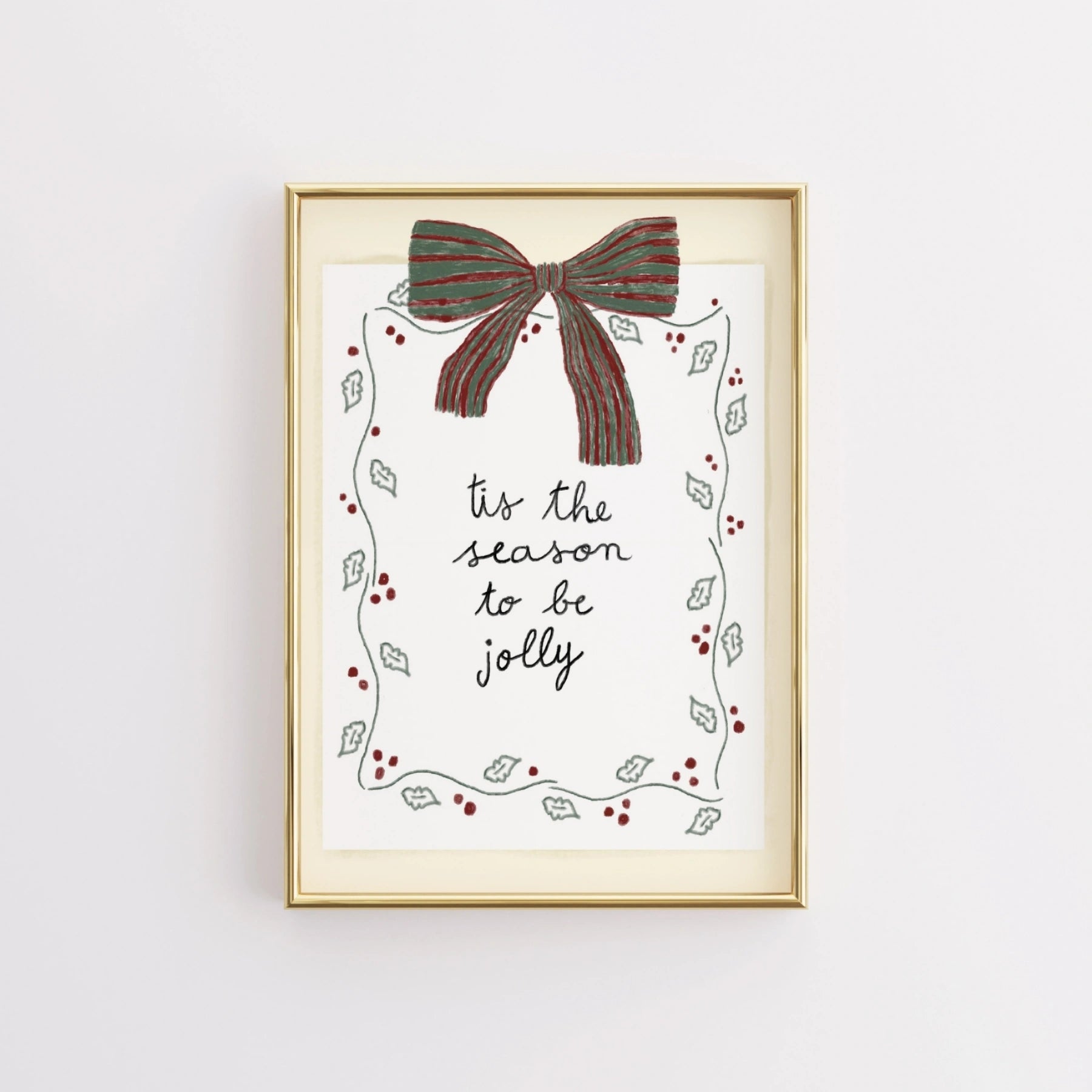 ’Tis the Season to Be Jolly Christmas Wall Art