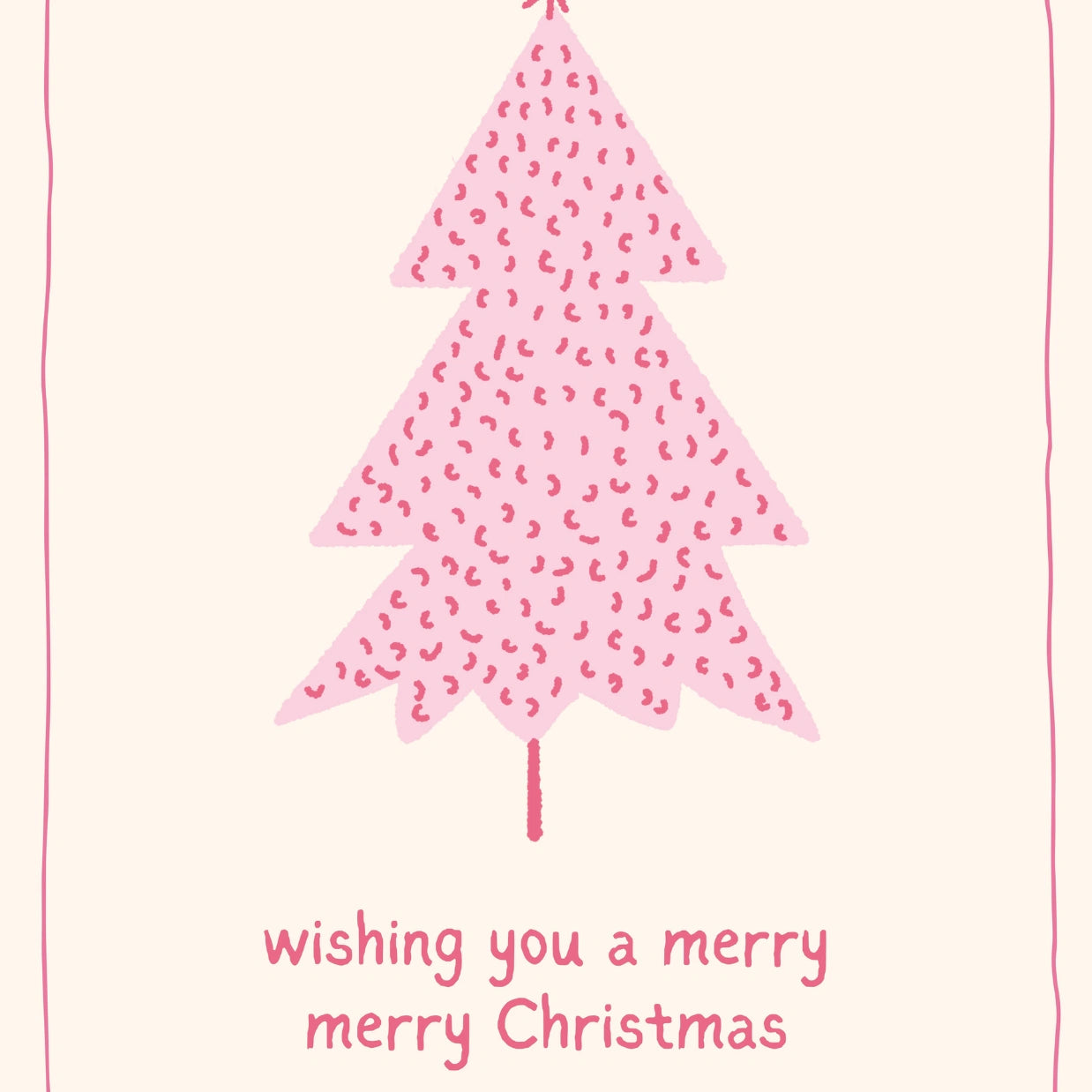 Stampa albero di Natale rosa