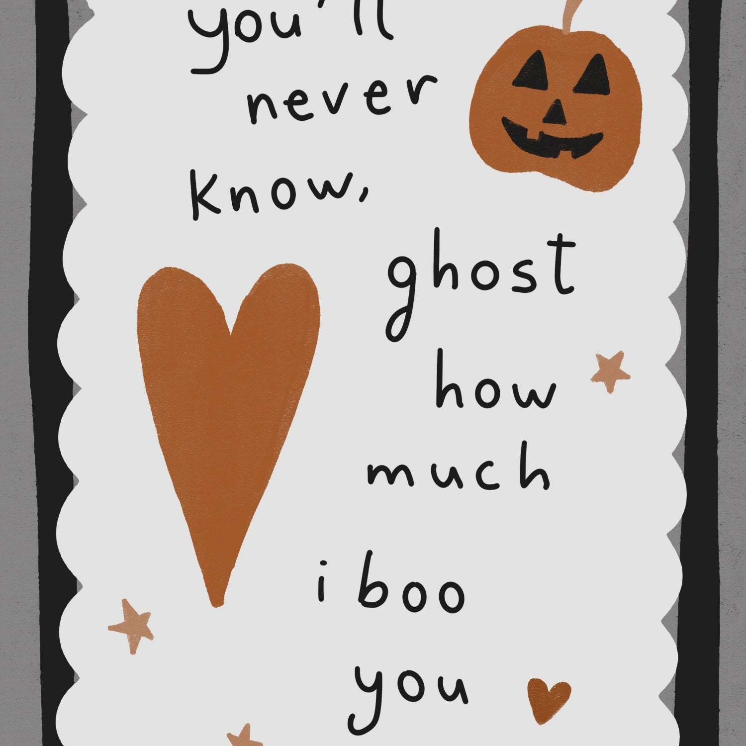 Ghost Love Halloween Print – Cute Wall Art