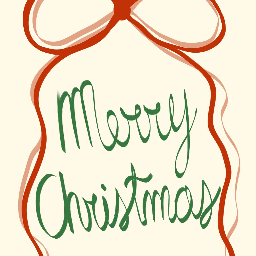 Merry Christmas Wall Art – Minimal Festive Typography Poster