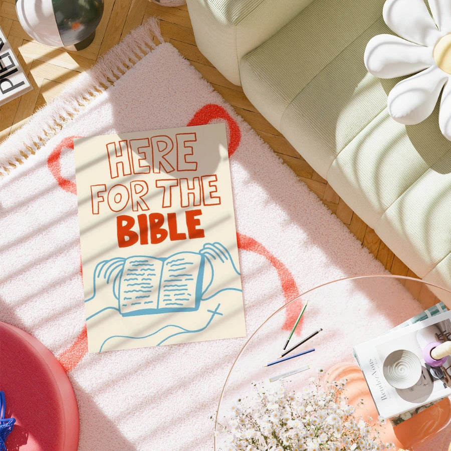 Hier für die Bibel – Christliche Wandkunst mit ausdrucksstarkem Bibelvers