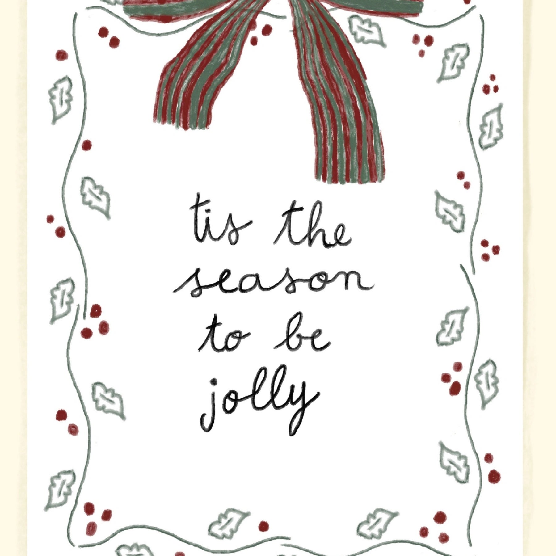 ’Tis the Season to Be Jolly Christmas Wall Art