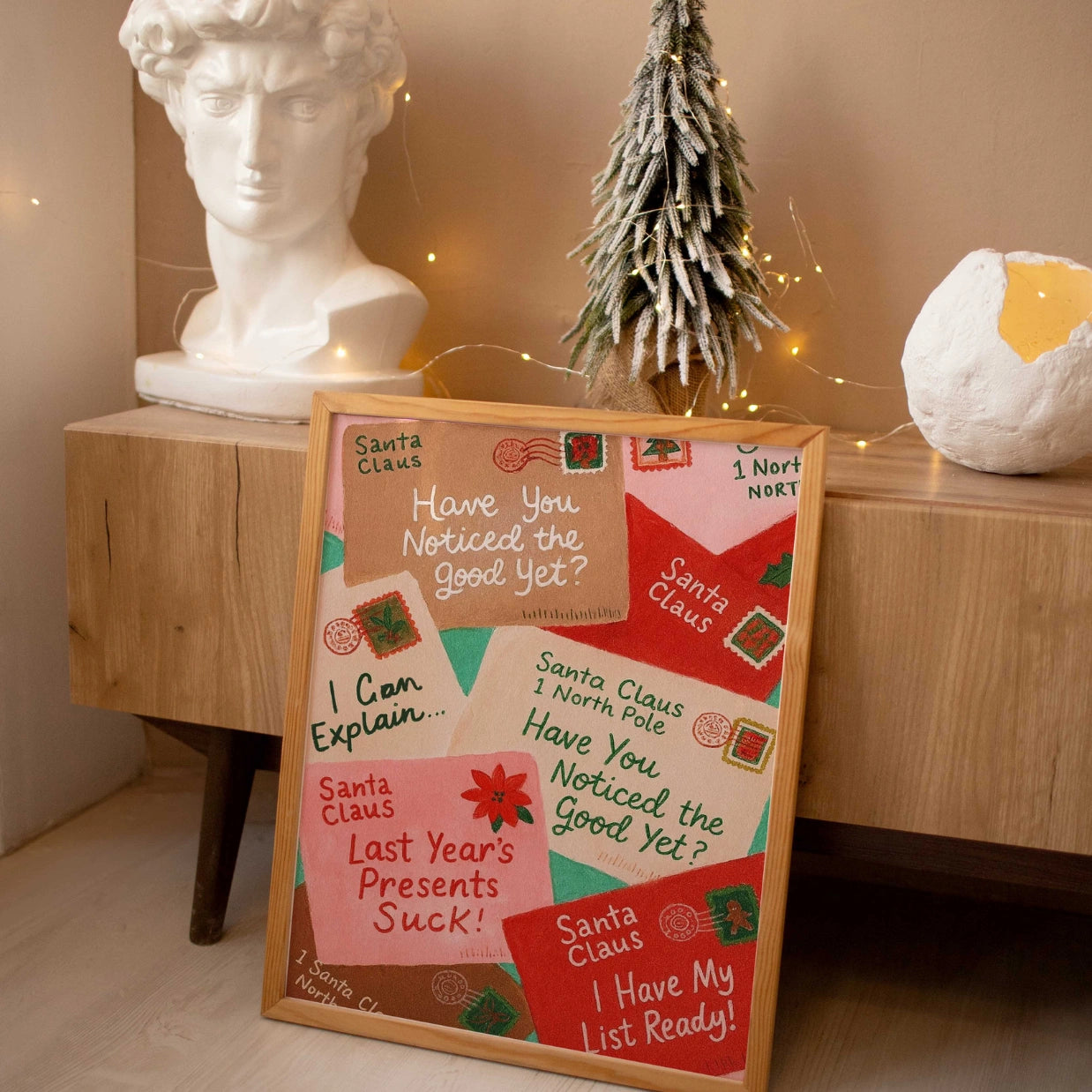 Funny Santa Letters Wall Art