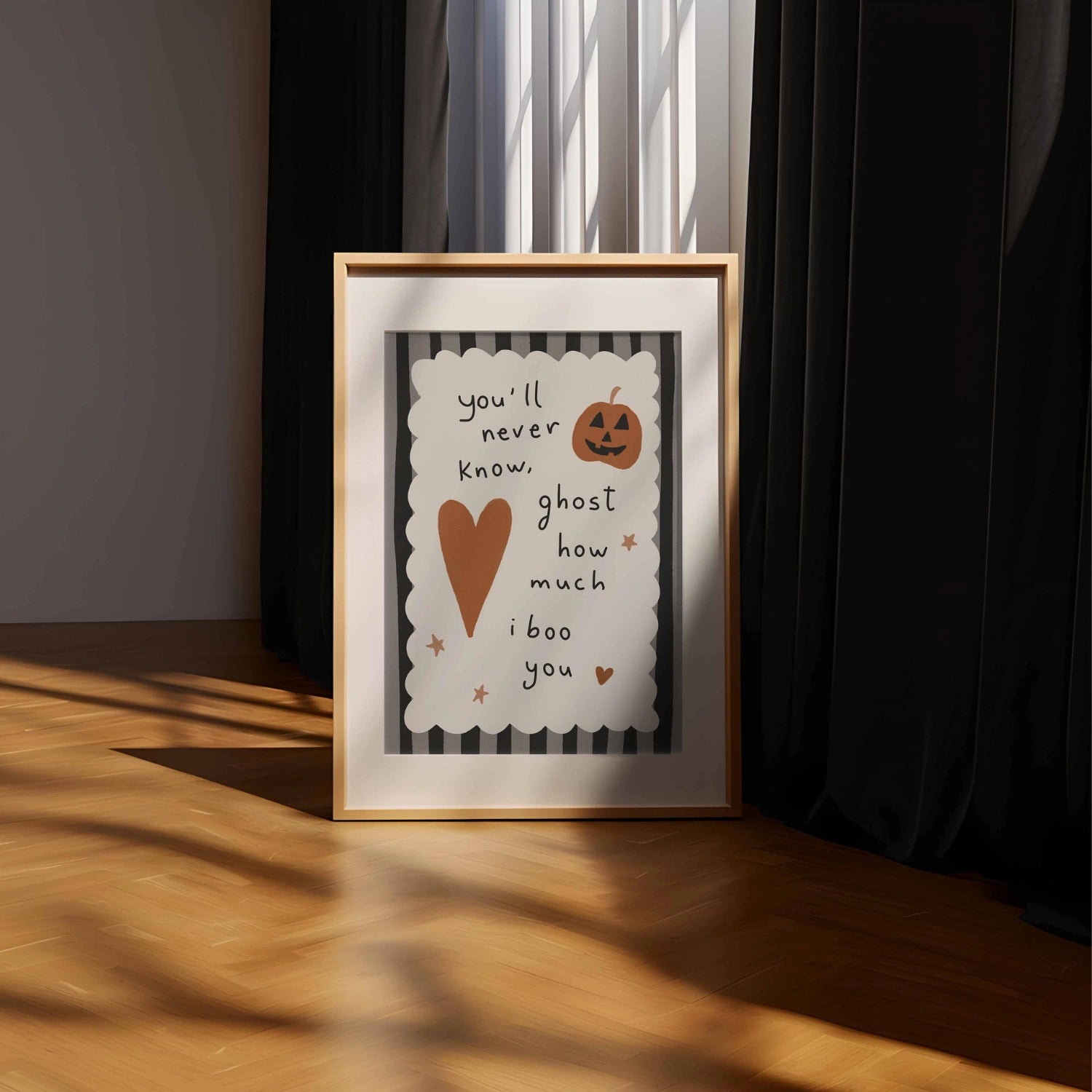 Ghost Love Halloween Print – Cute Wall Art