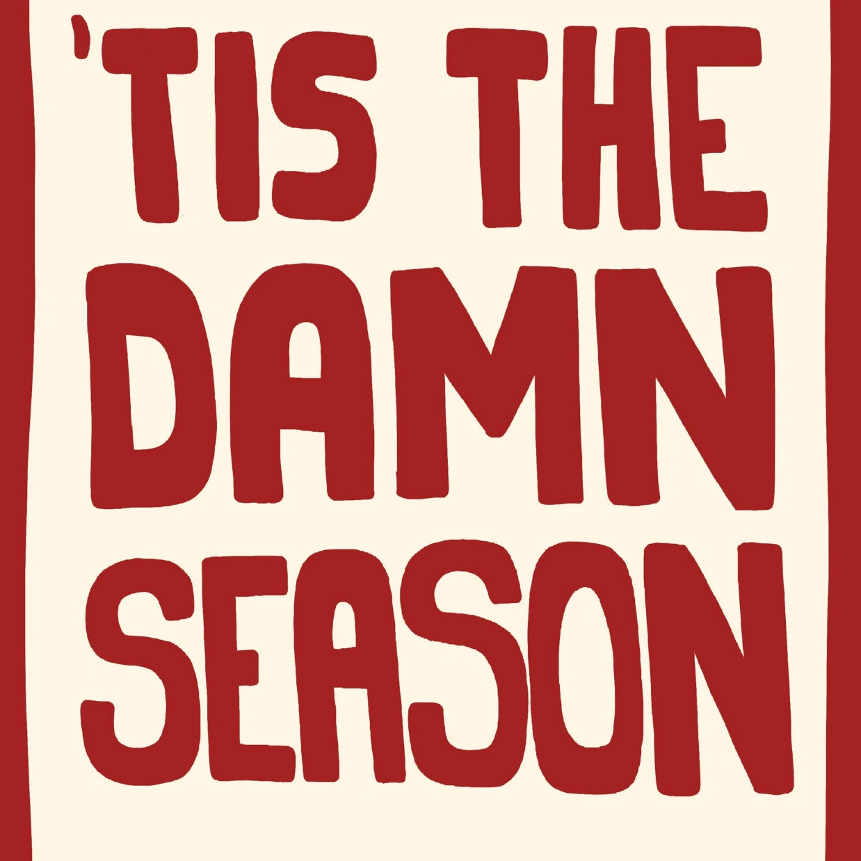 Bold Red Funny Christmas Poster