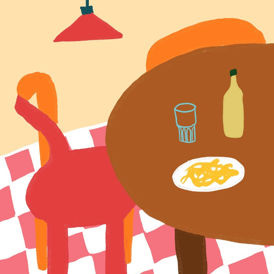 Arte murale boho da cucina italiana - Stampa estetica bohémien 