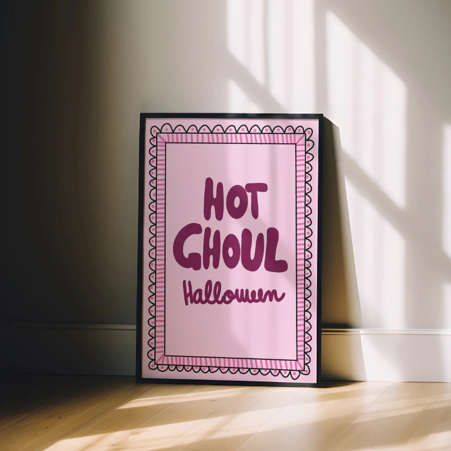 Funny Halloween Quote Print – Hot Ghoul Wall Art