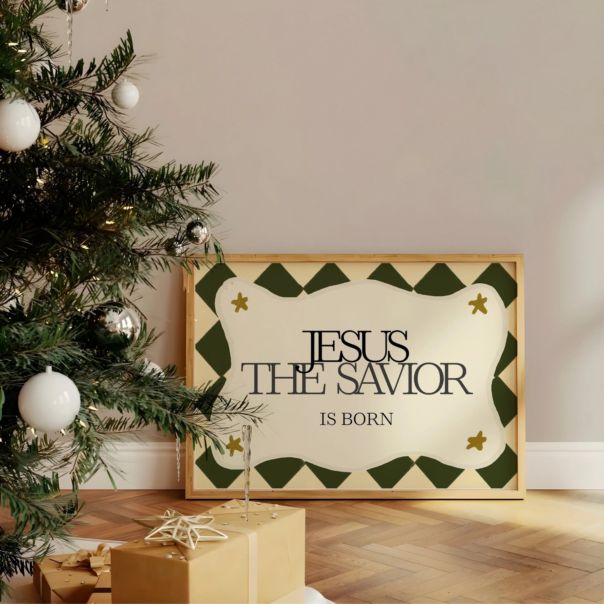 Jesus the Savior Is Born Christmas Print
