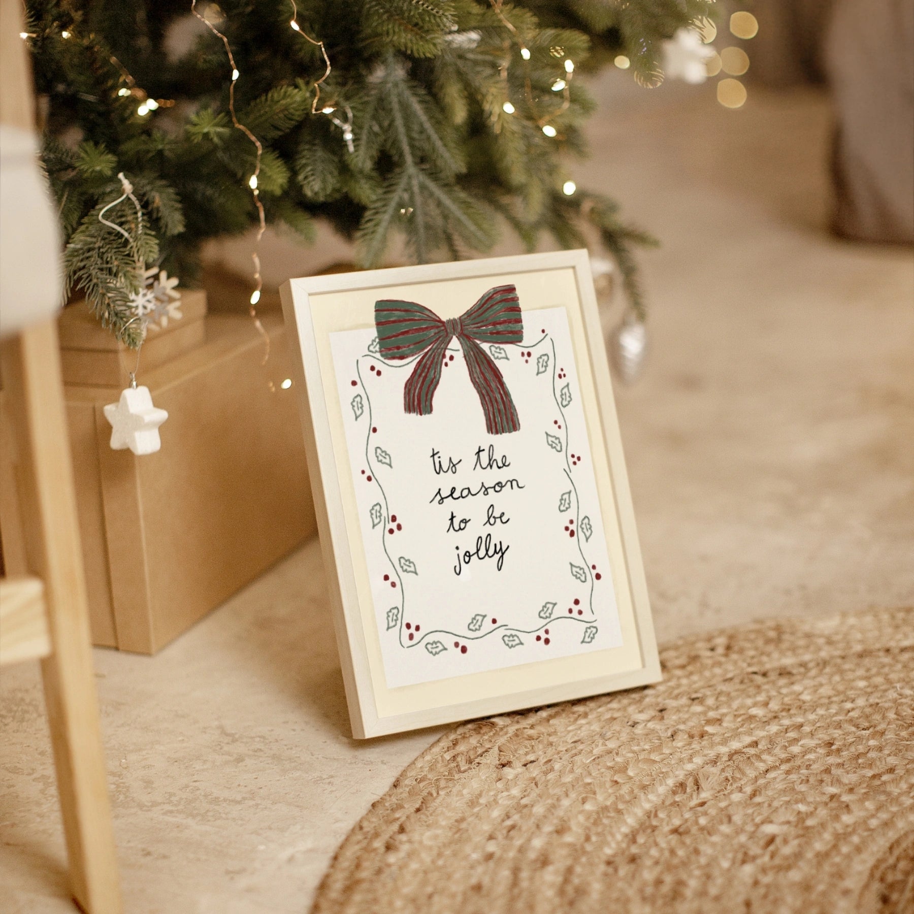 ’Tis the Season to Be Jolly Christmas Wall Art