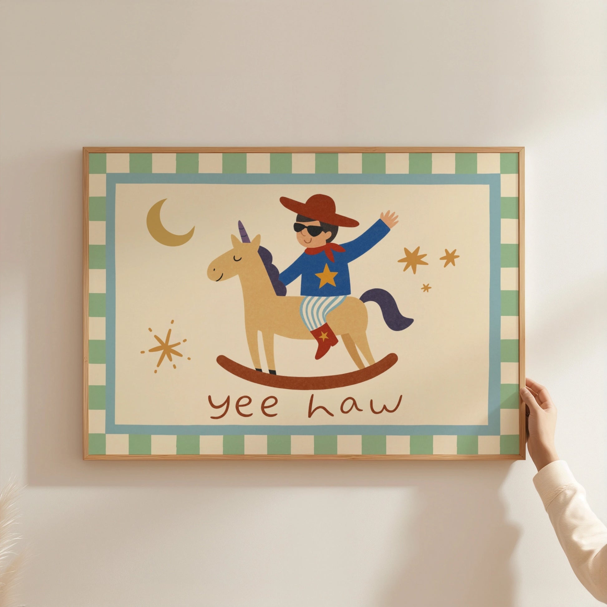 Stampa per bambini Cowboy Yee Haw