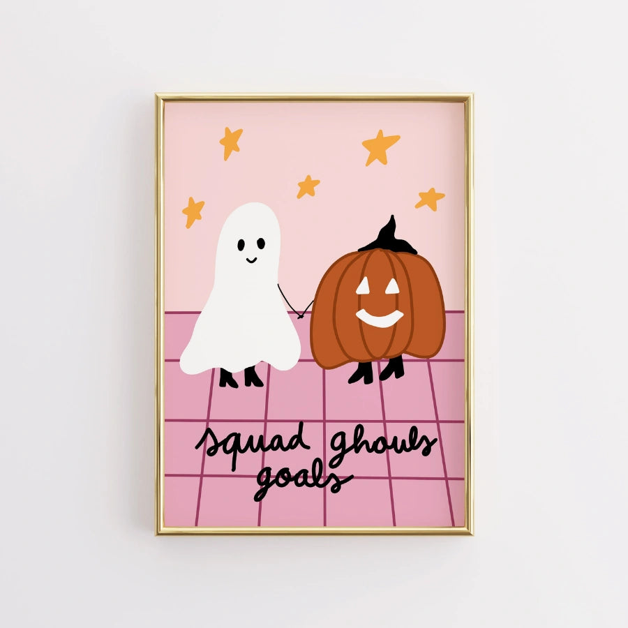 Squad Ghouls Goals Print – Cute Halloween Wall Art