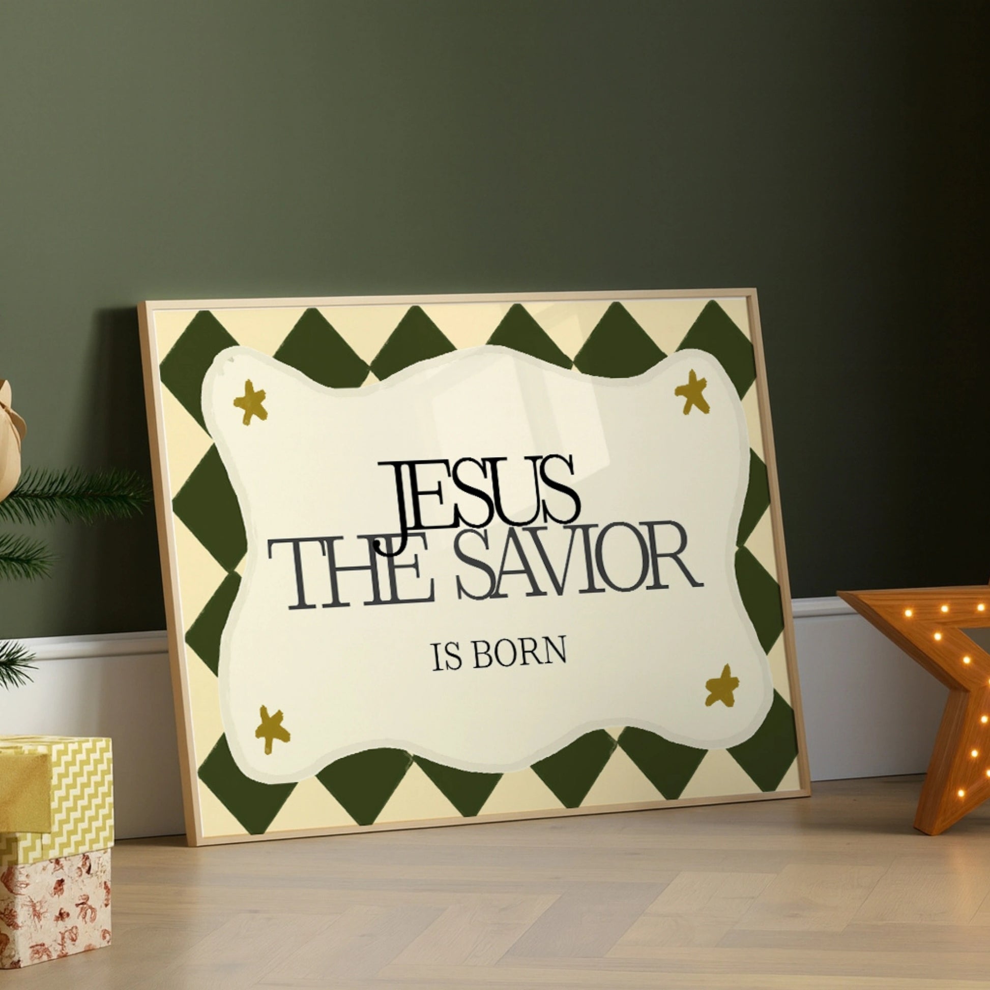 Jesus the Savior Is Born Christmas Print