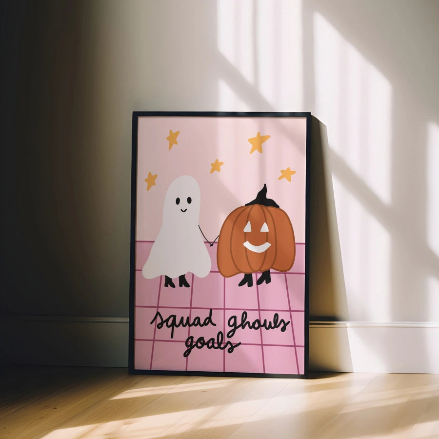 Squad Ghouls Goals Print – Cute Halloween Wall Art