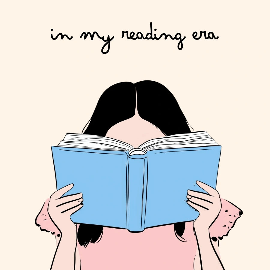 In My Reading Era – Girl with Book Print