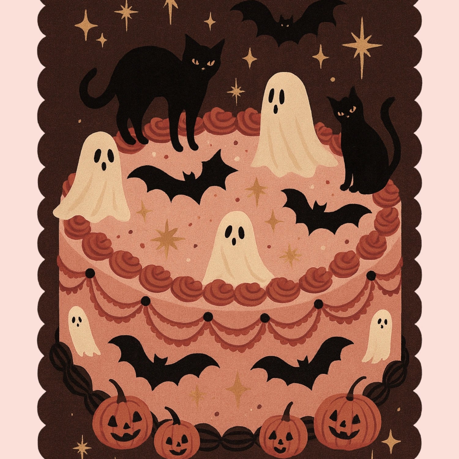 Halloween Cake Wall Art – Cute  Print