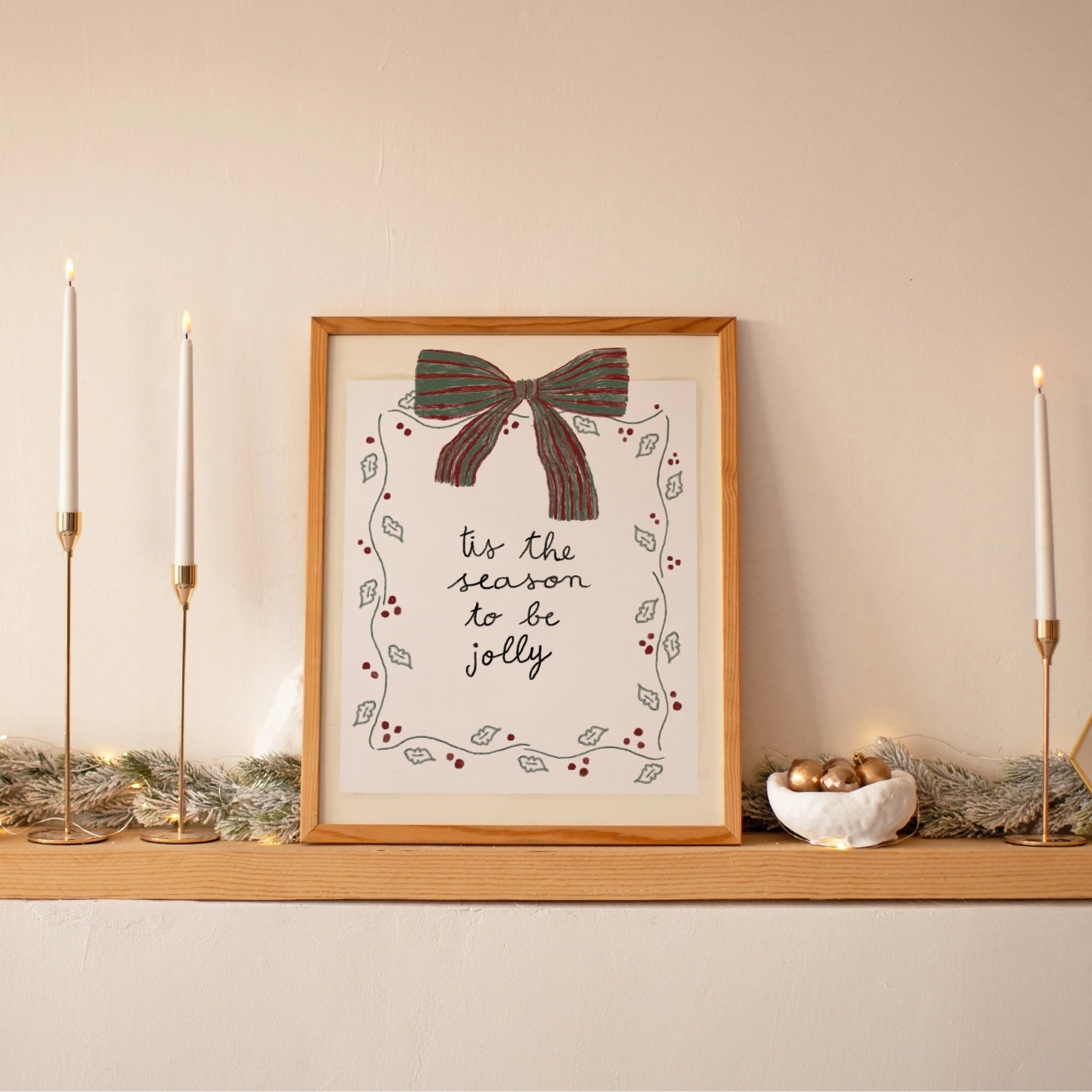 ’Tis the Season to Be Jolly Christmas Wall Art