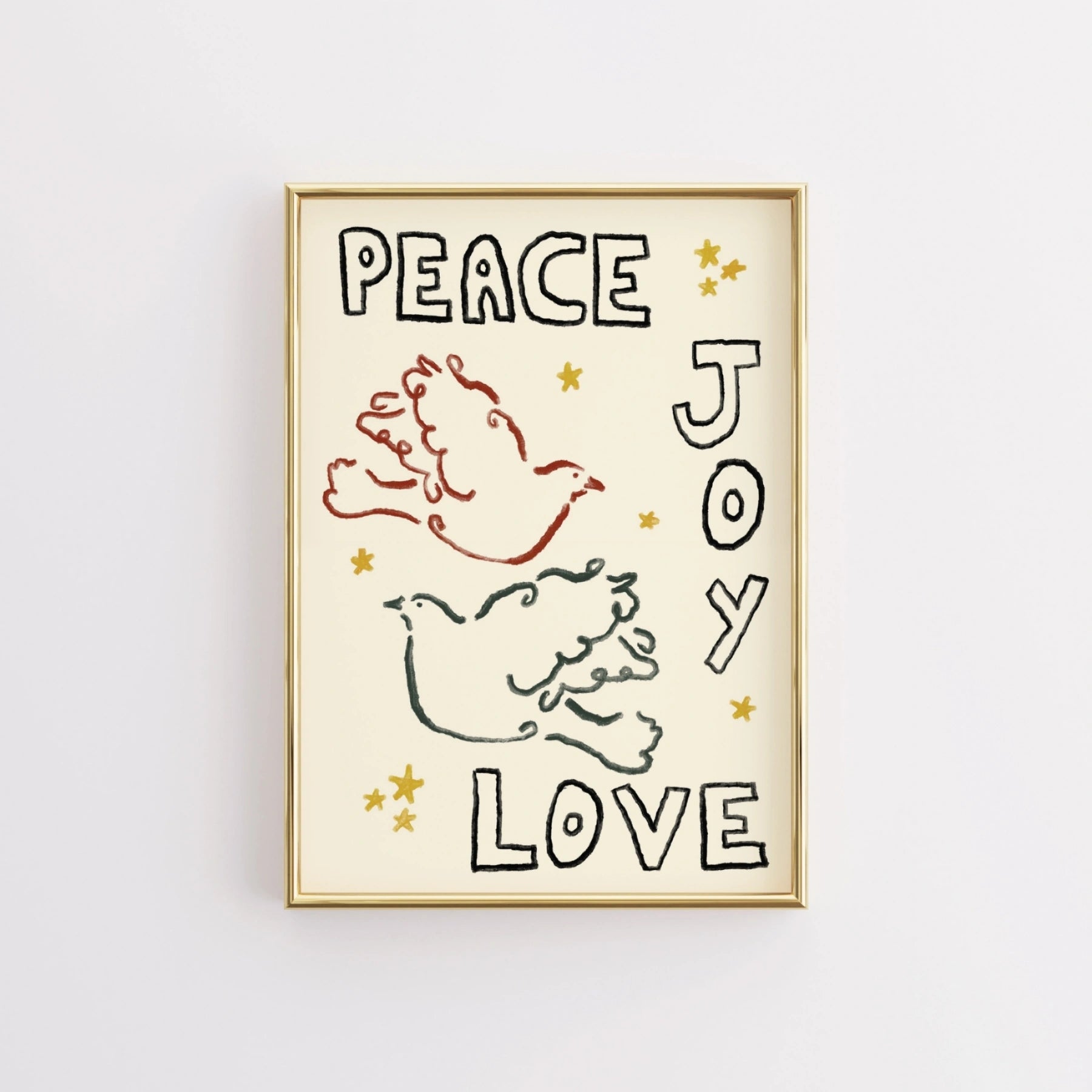 Peace Joy Love Christmas Wall Art