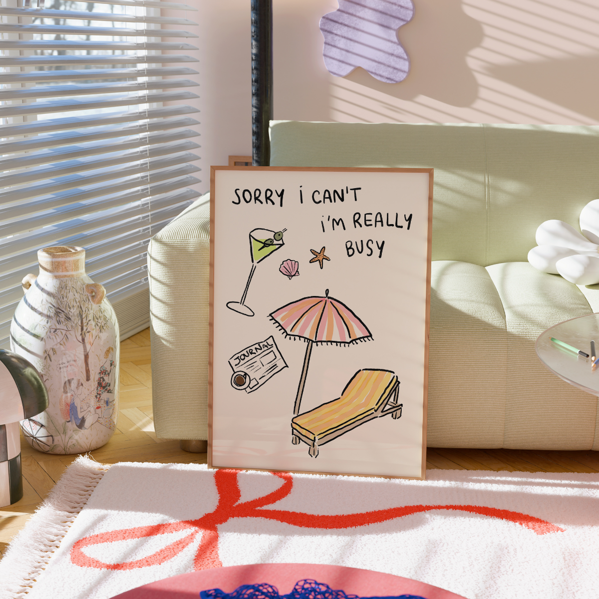 Funny Beach Wall Art – Summer Relax Poster