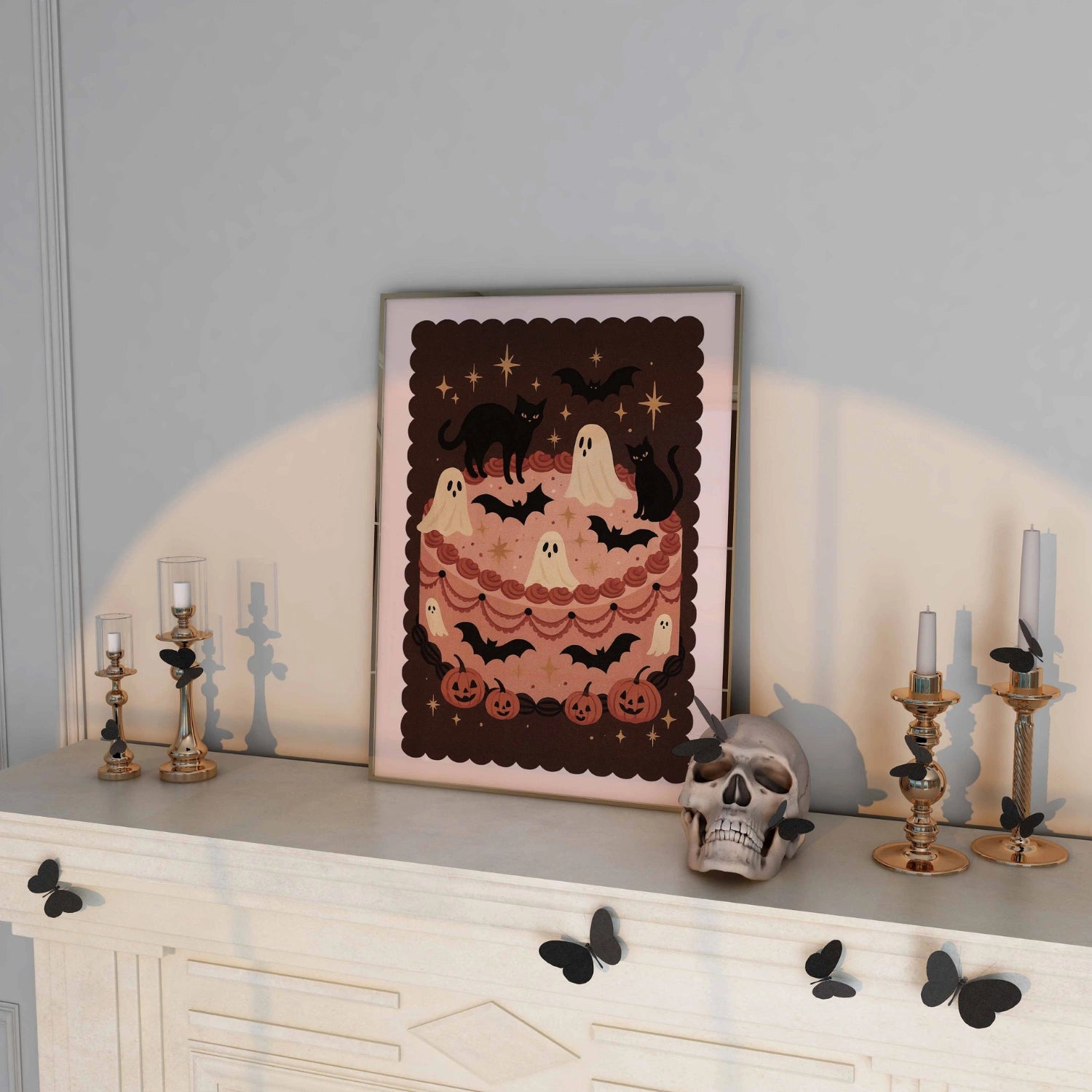Halloween Cake Wall Art – Cute  Print