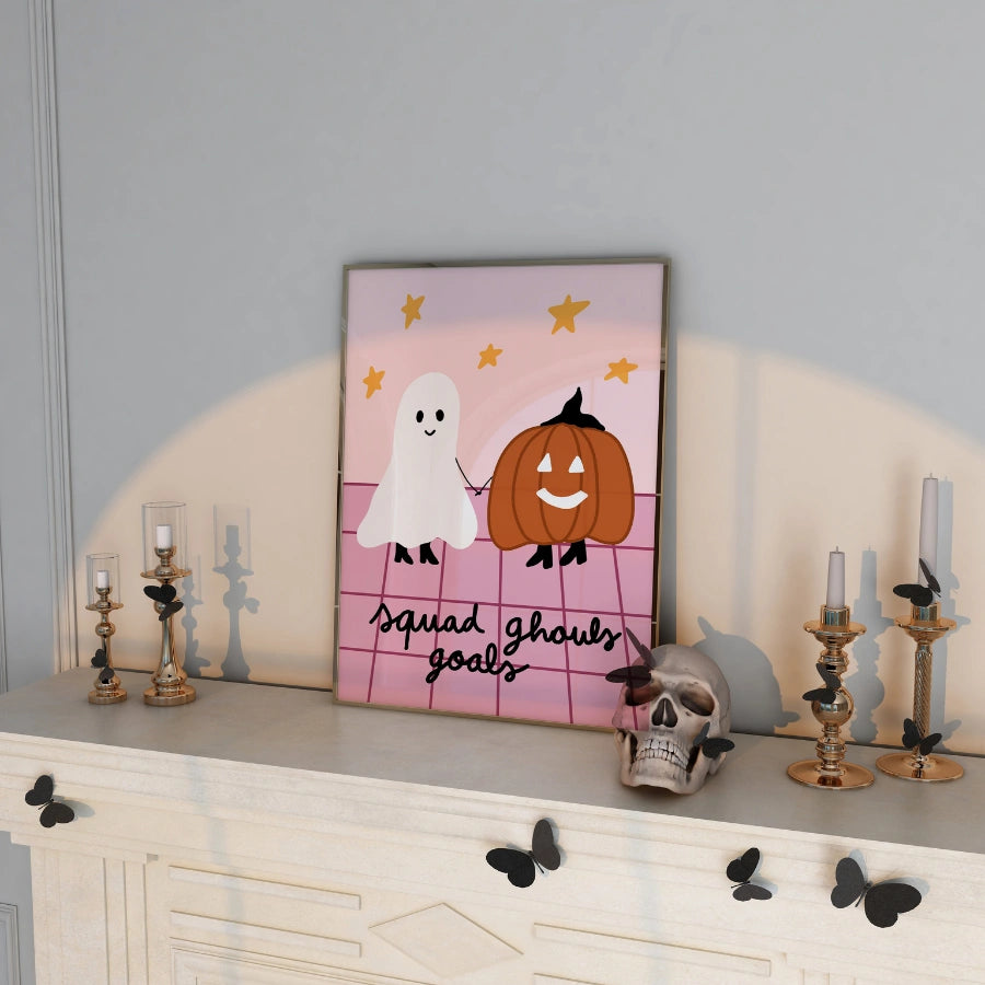 Squad Ghouls Goals Print – Cute Halloween Wall Art