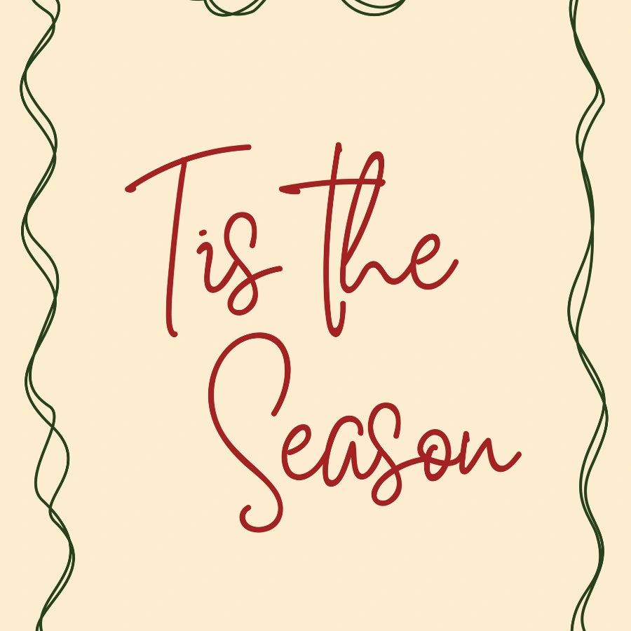 ’Tis the Season Wall Art – Minimal Christmas Typography Poster