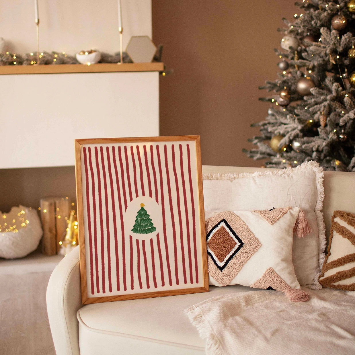 Modern Christmas Wall Art Print