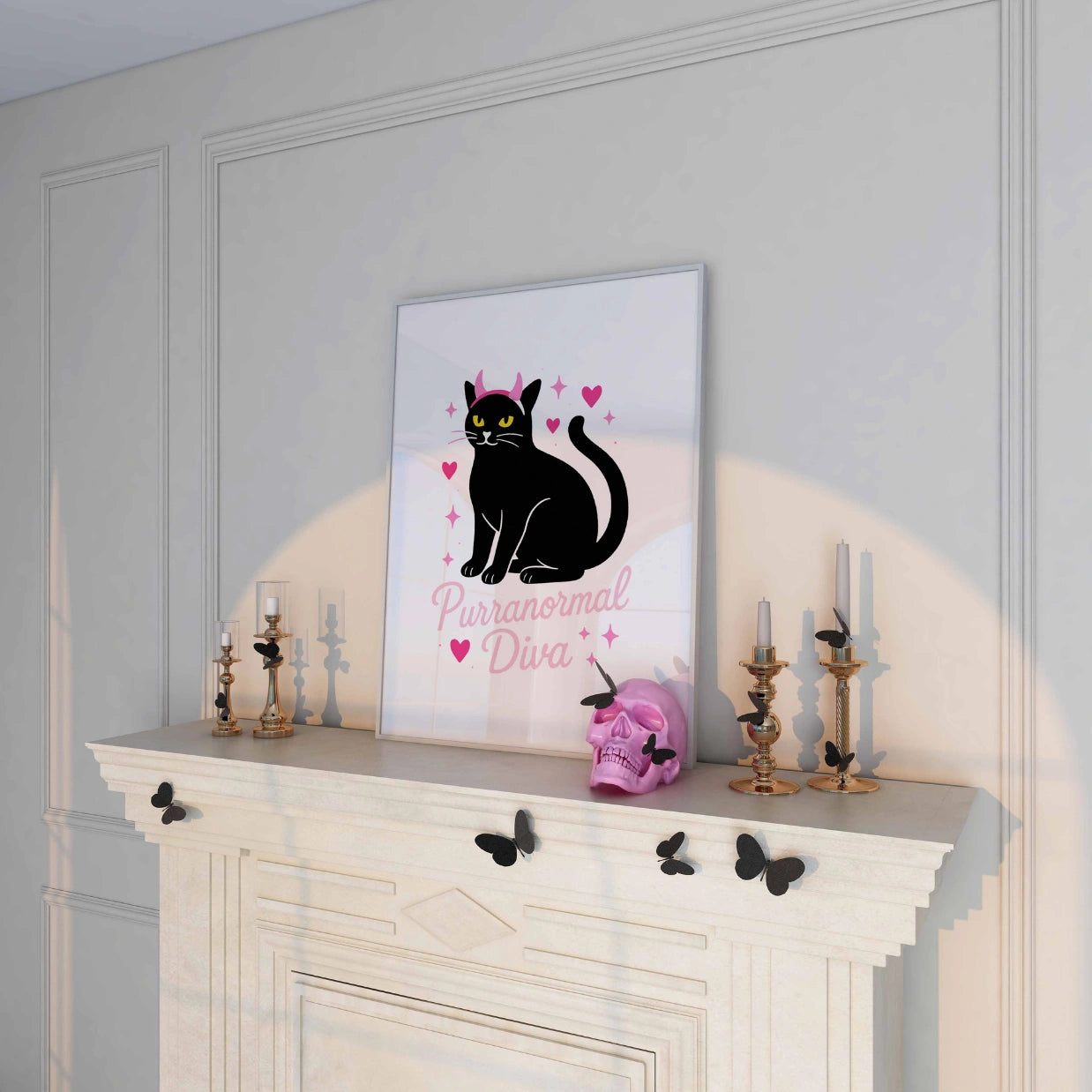 Witch Cat Bathroom – Funny Halloween Print