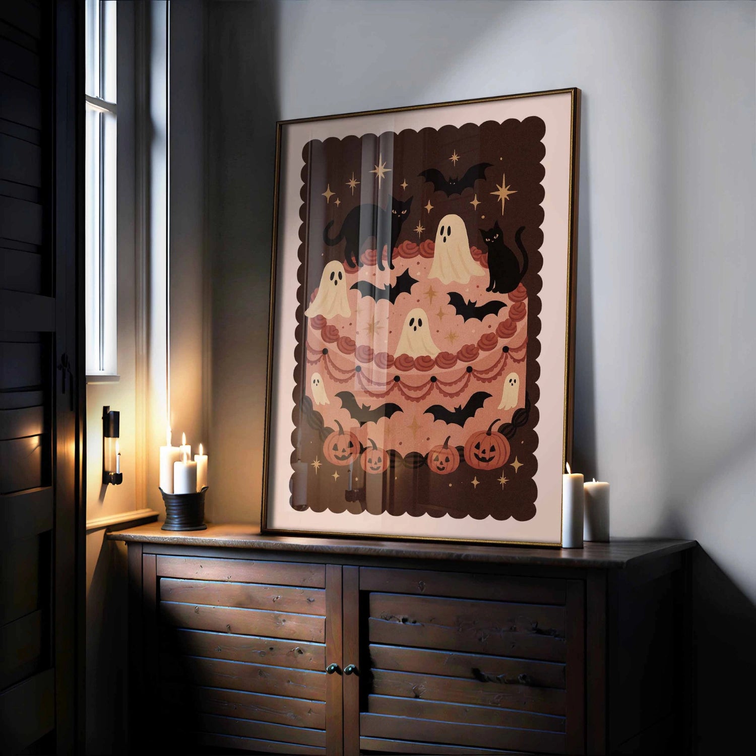 Halloween Cake Wall Art – Cute  Print