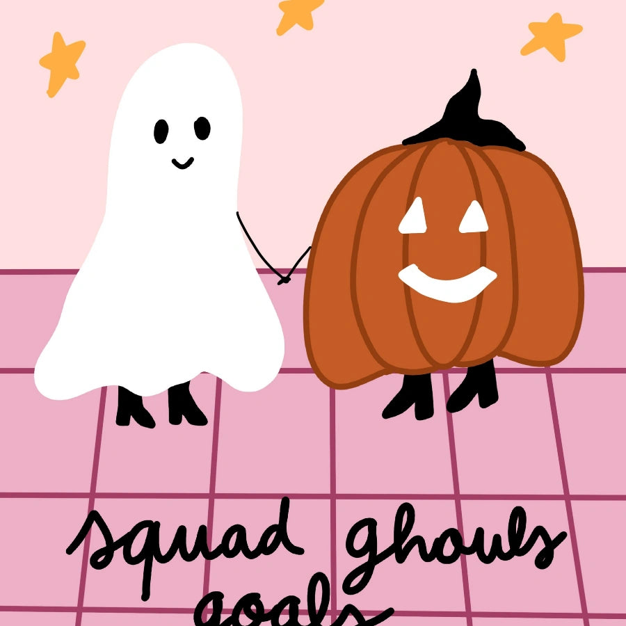 Squad Ghouls Goals Print – Cute Halloween Wall Art