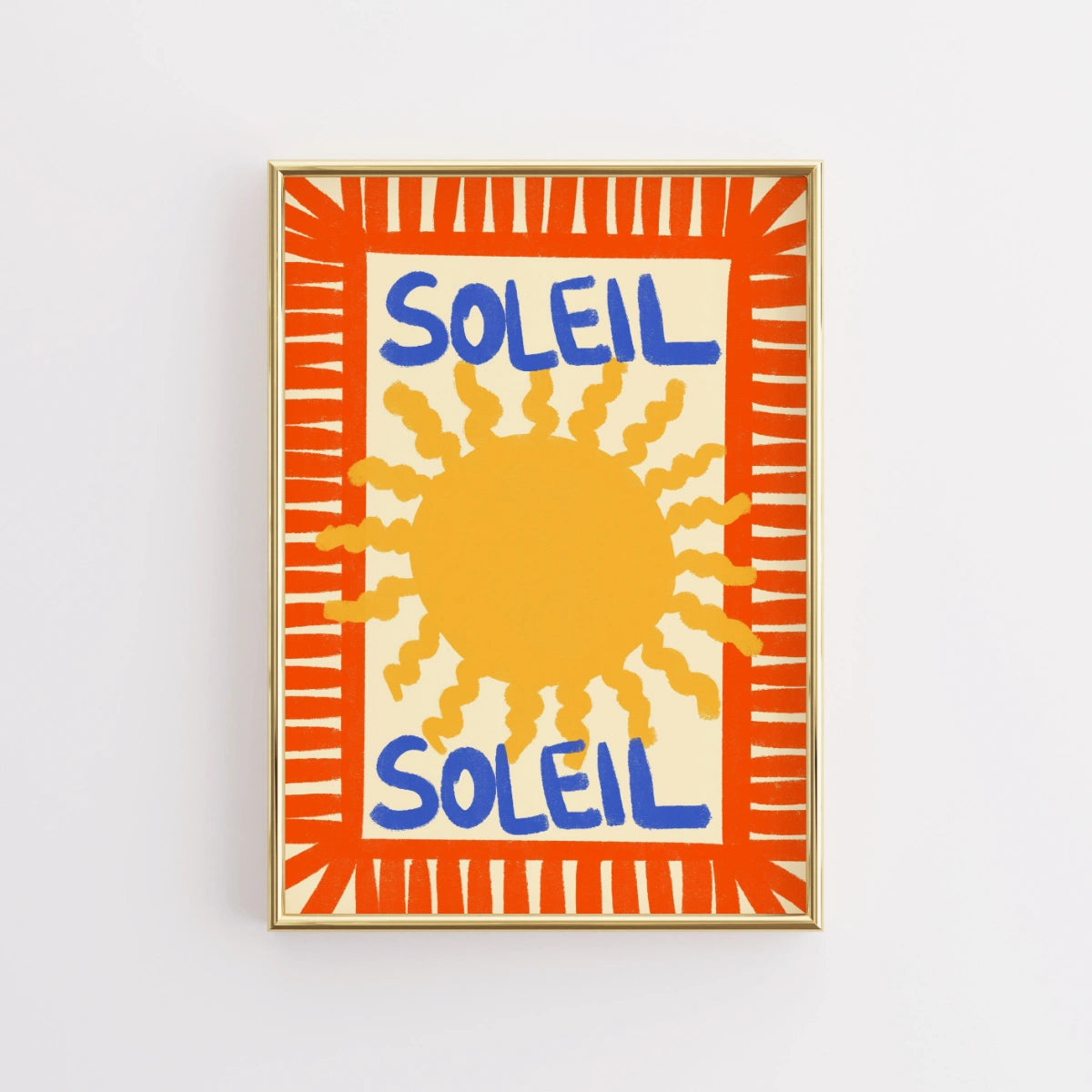 Soleil Wall Art Print - French Summer Sun Poster