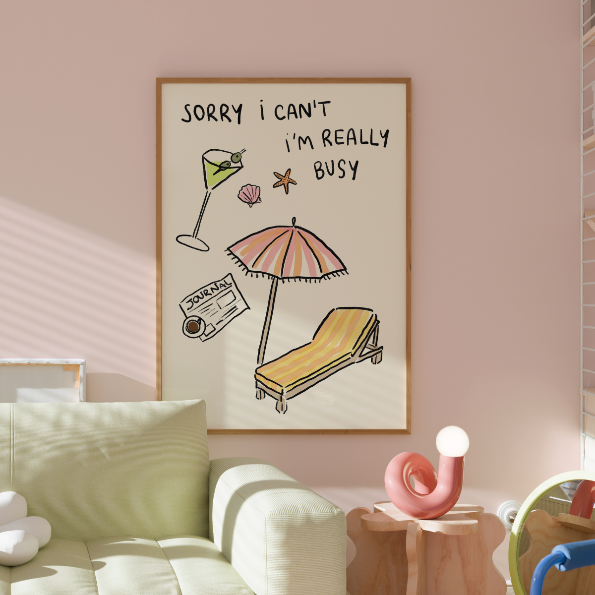 Funny Beach Wall Art – Summer Relax Poster