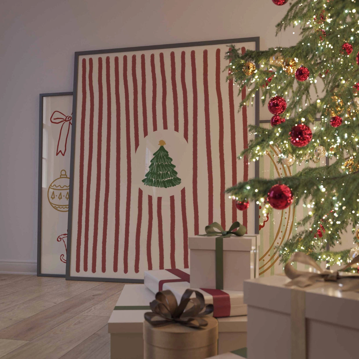 Modern Christmas Wall Art Print