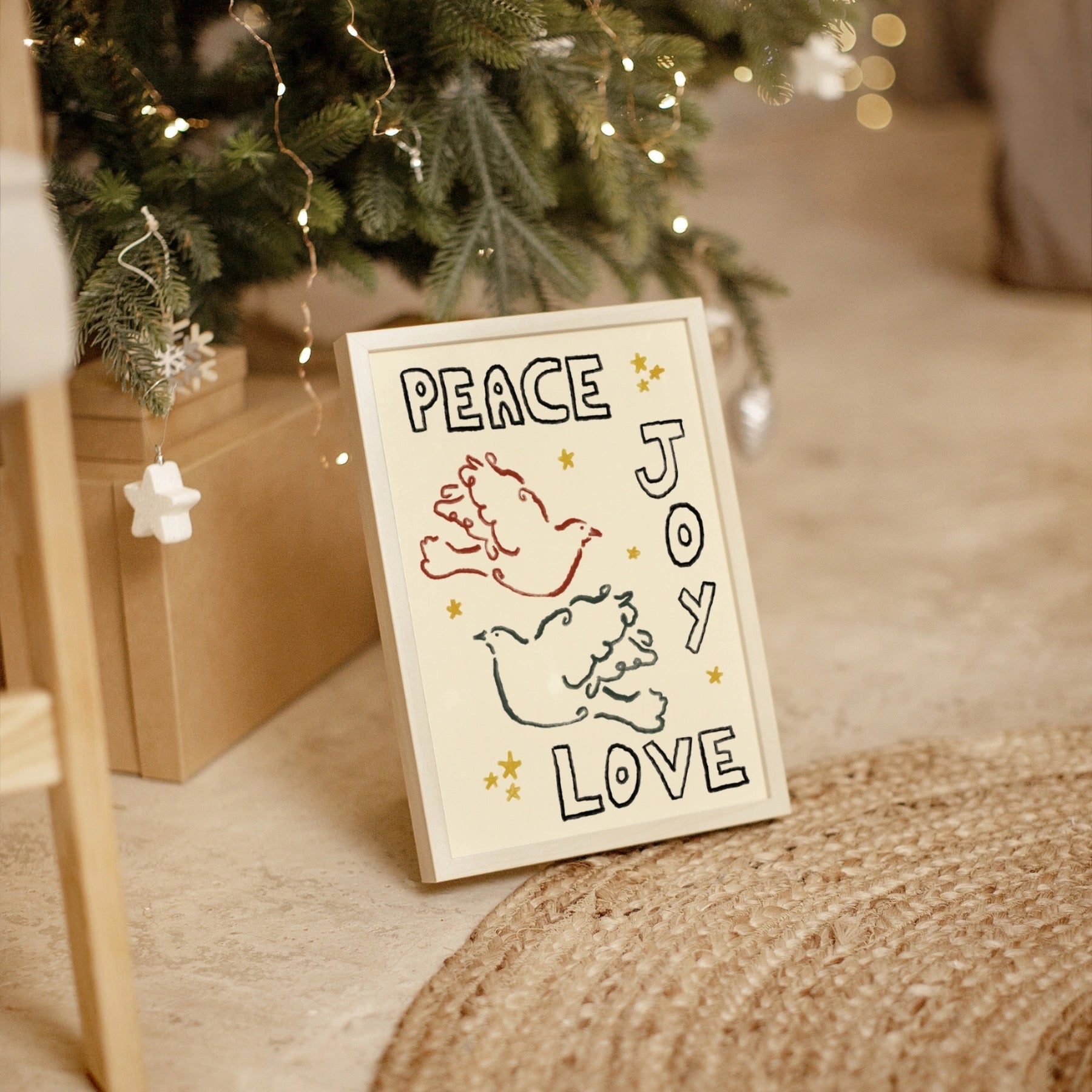 Peace Joy Love Christmas Wall Art