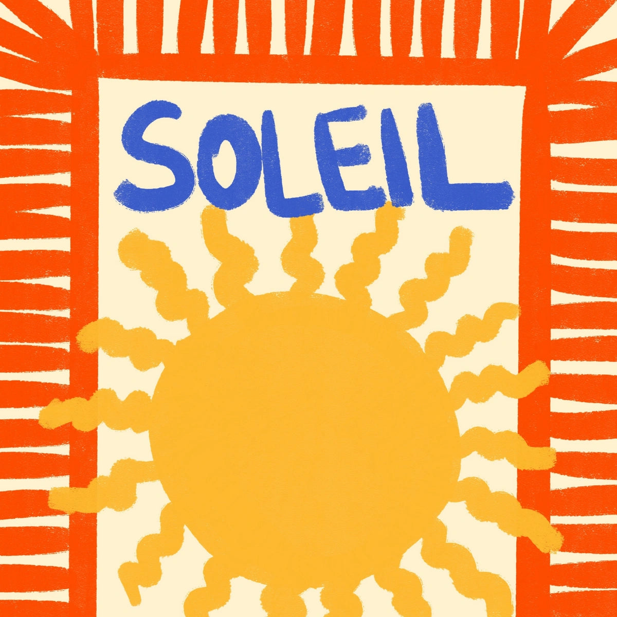 Soleil Wall Art Print - French Summer Sun Poster