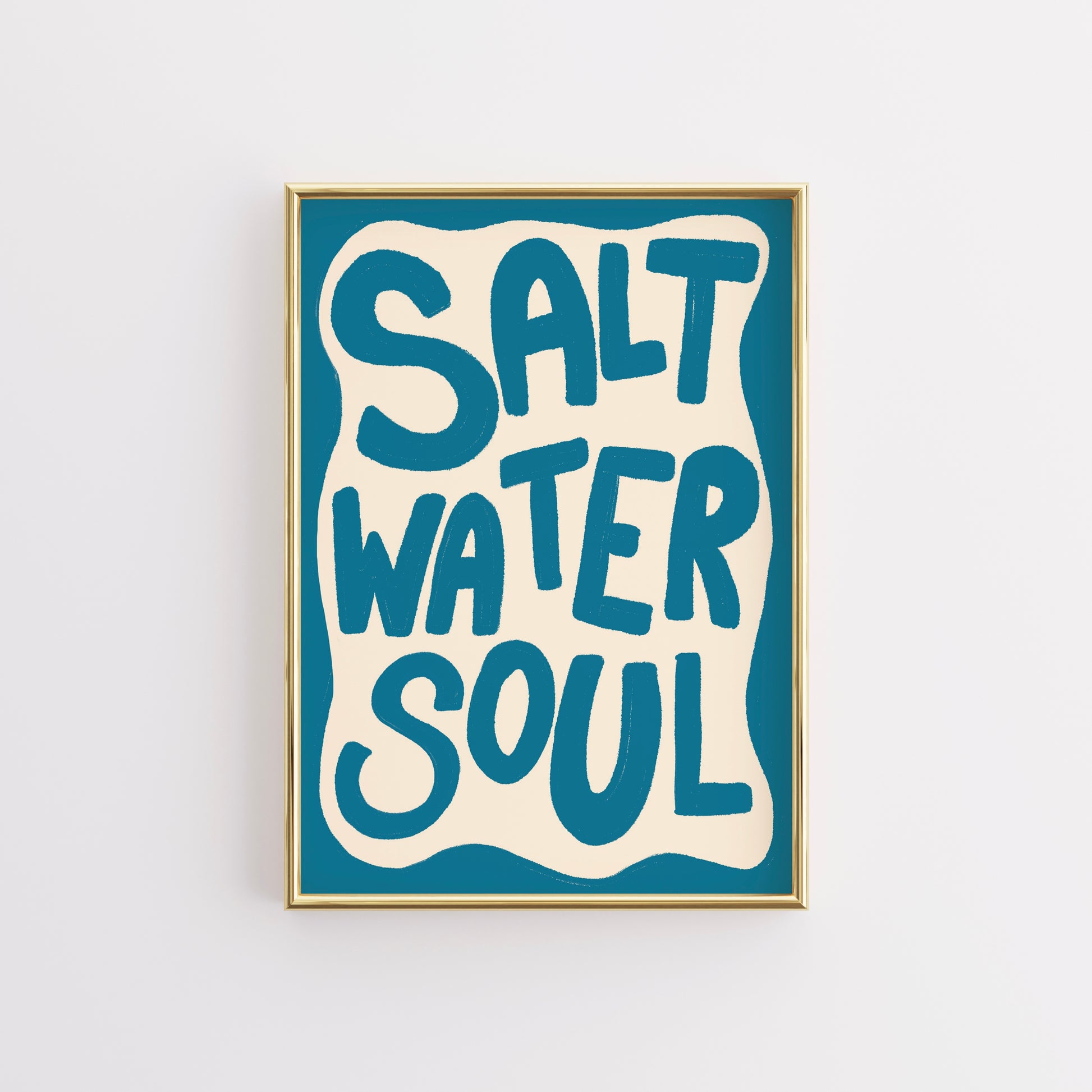 Salt water soul Wall Art - Bold Coastal Print