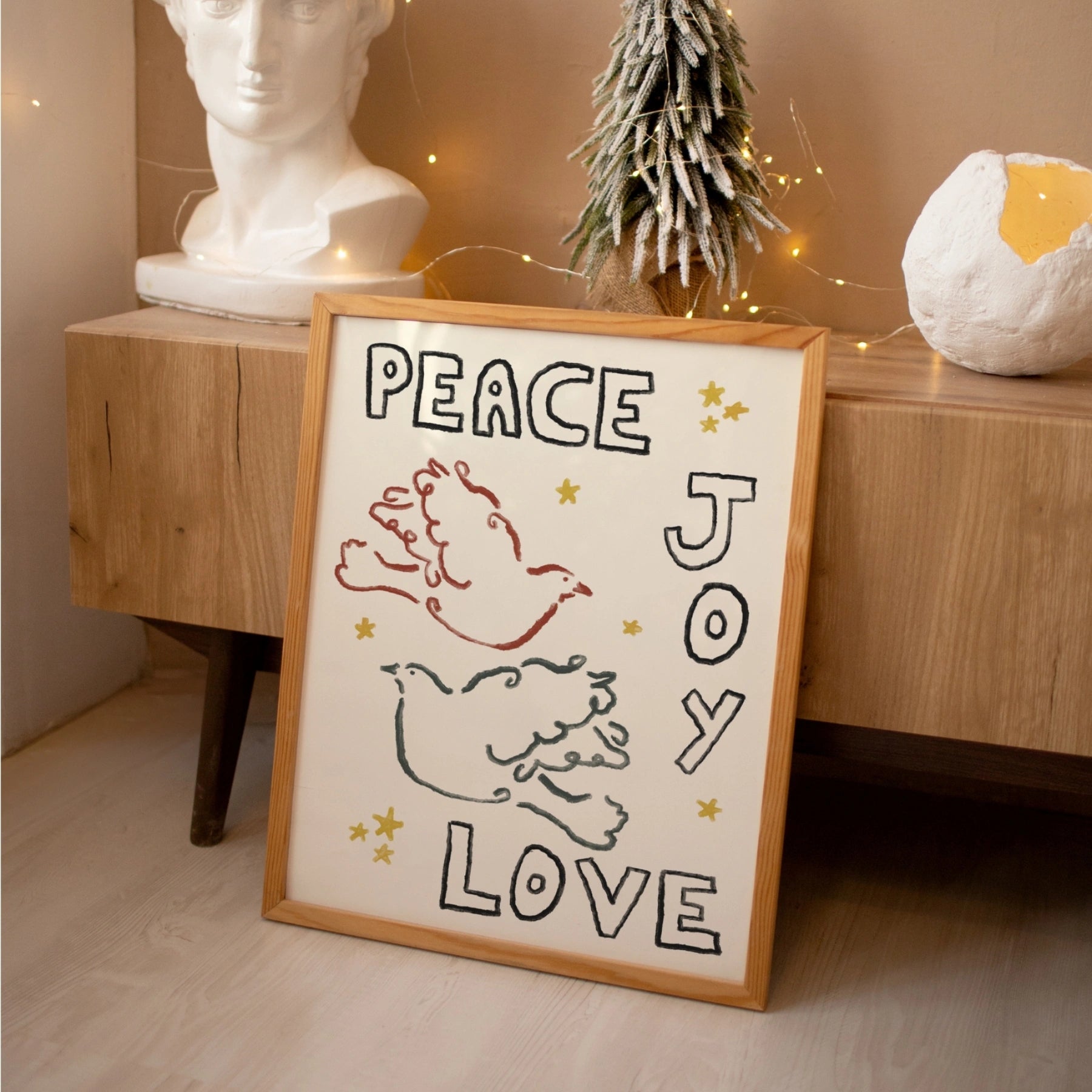 Peace Joy Love Christmas Wall Art