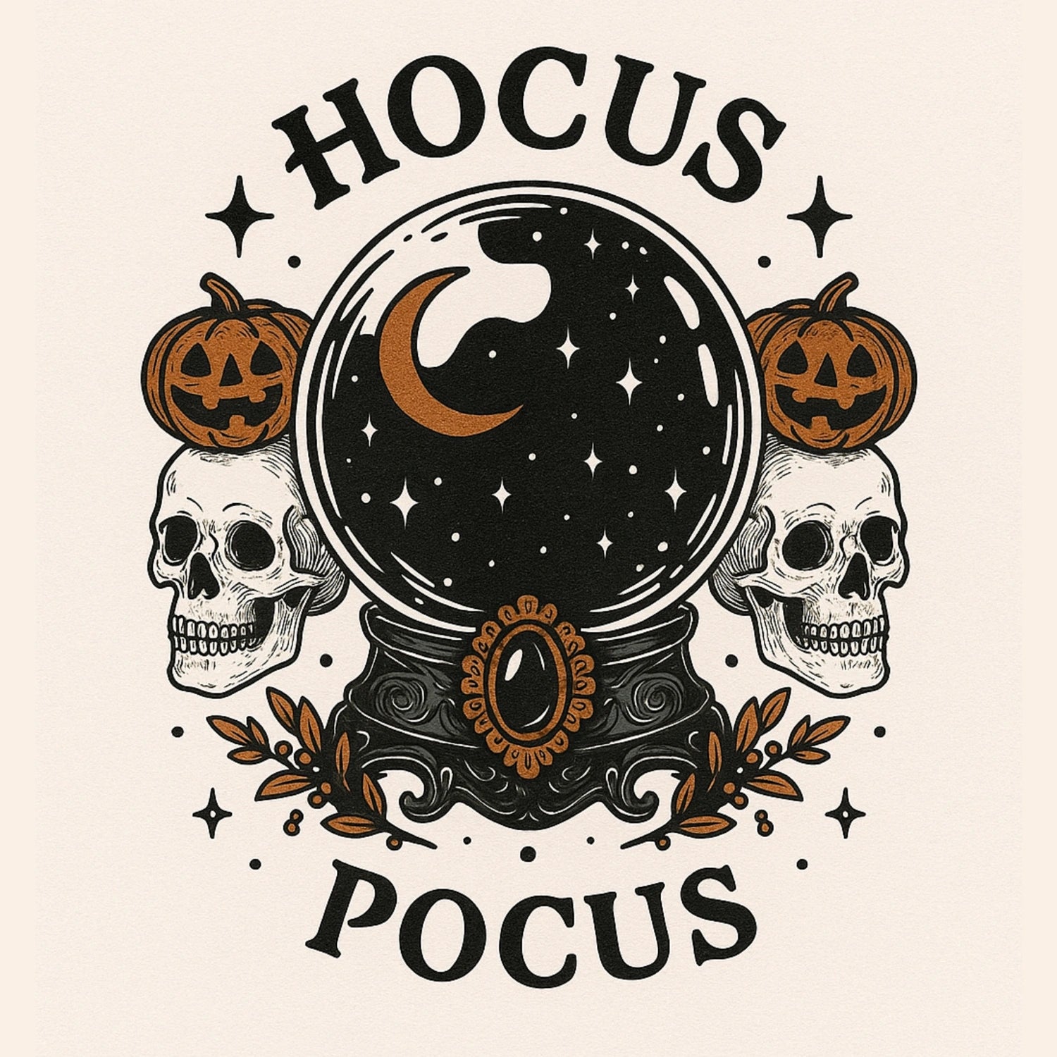 Stampa Hocus Pocus – Sfera di cristallo vintage