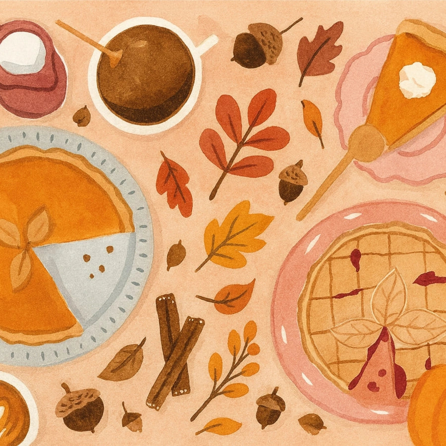 Pumpkin Pie Wall Art - Cozy Autumn Dessert Print