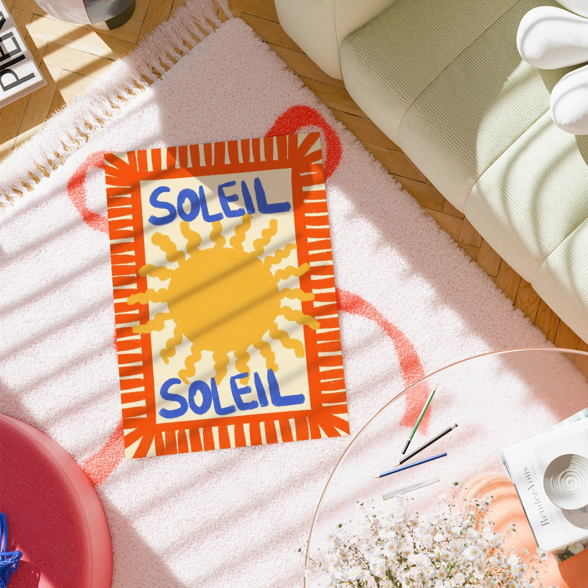 Soleil Wall Art Print - French Summer Sun Poster
