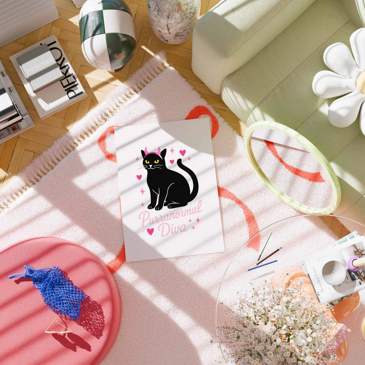 Witch Cat Bathroom – Funny Halloween Print