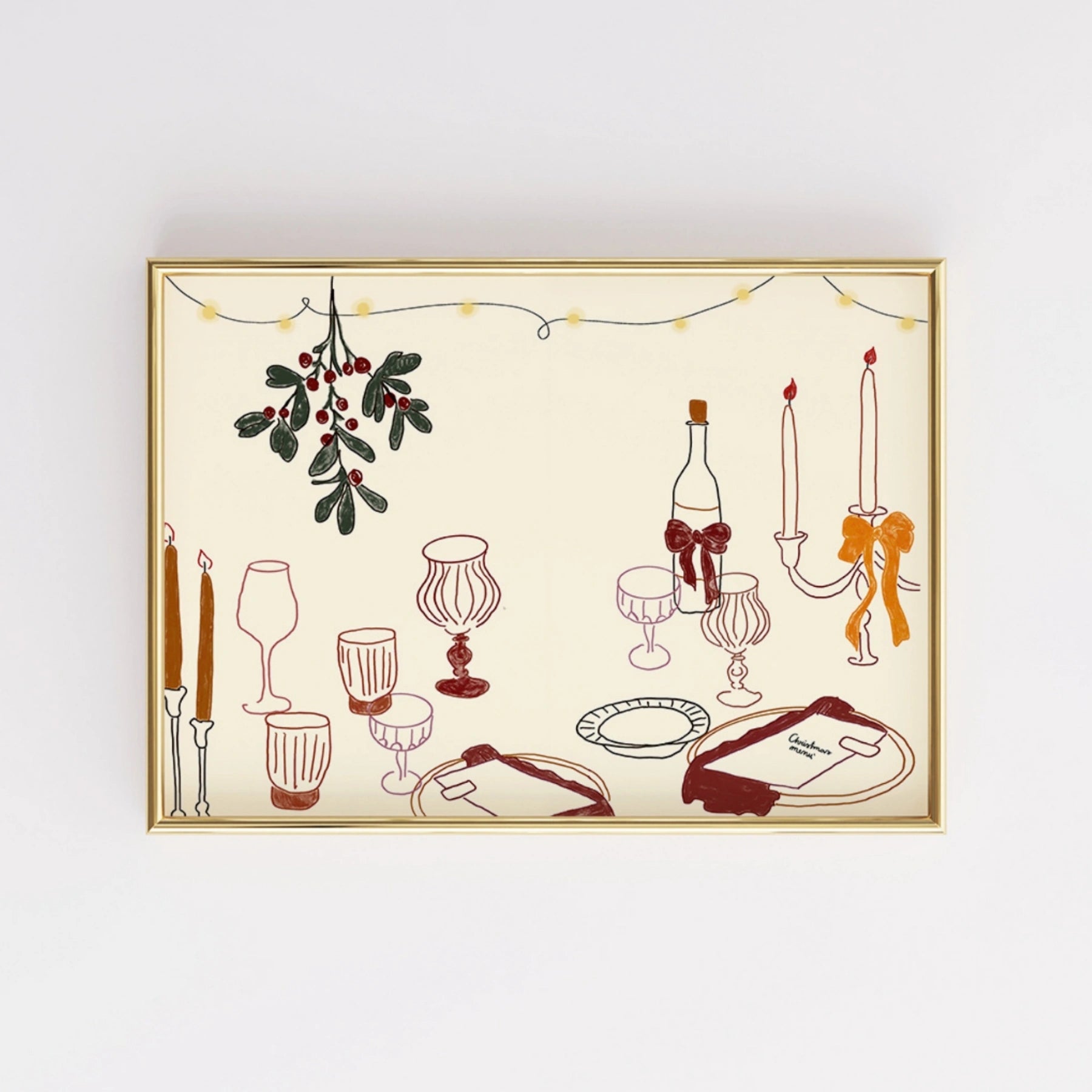 Christmas Dinner Table Wall Art