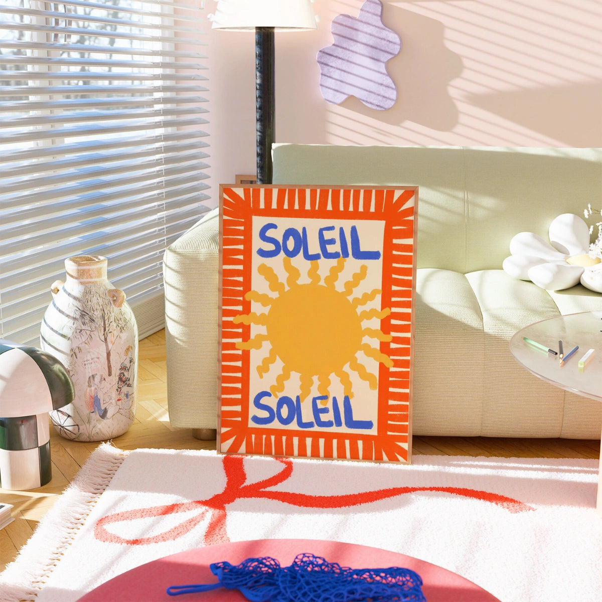 Soleil Wall Art Print - French Summer Sun Poster