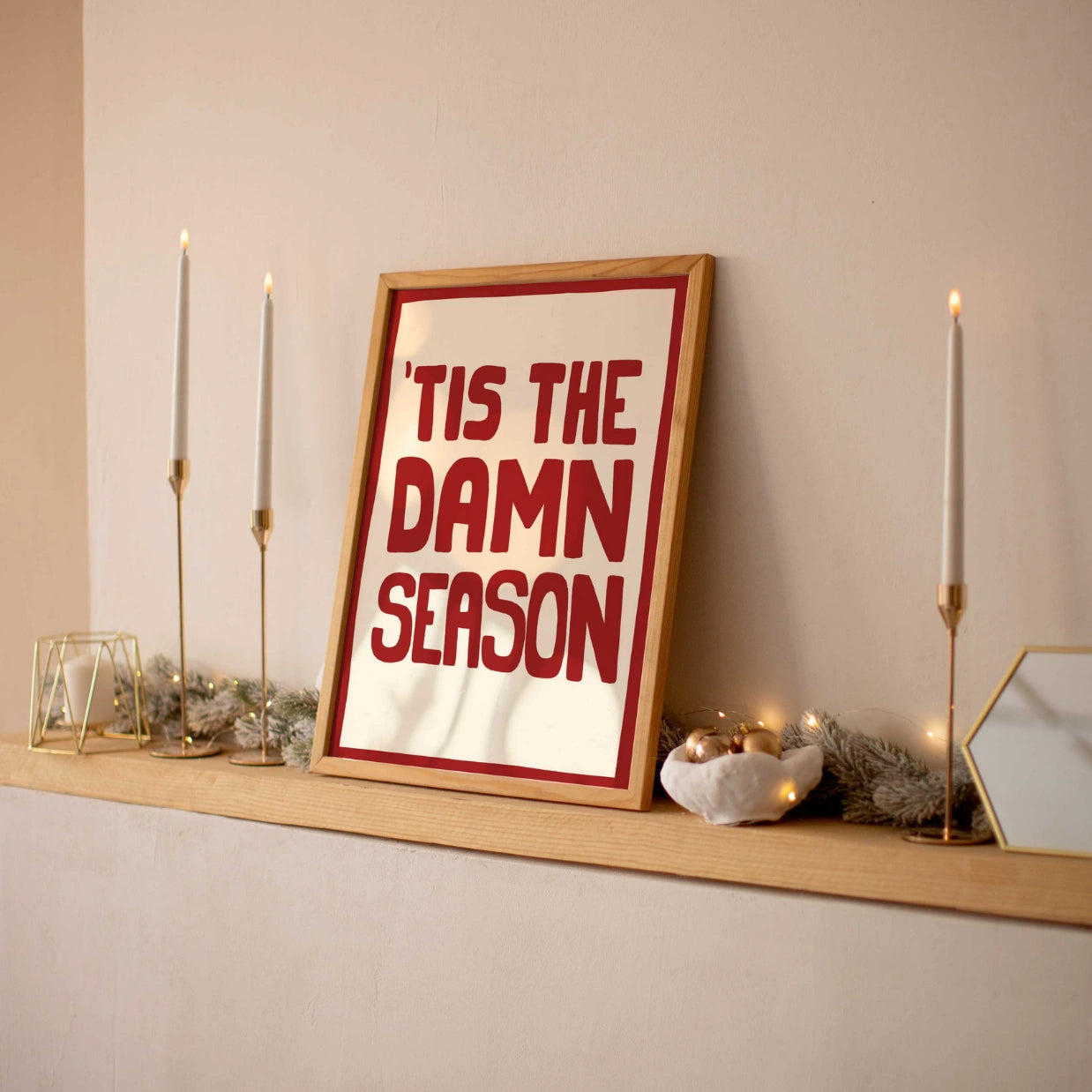 Bold Red Funny Christmas Poster