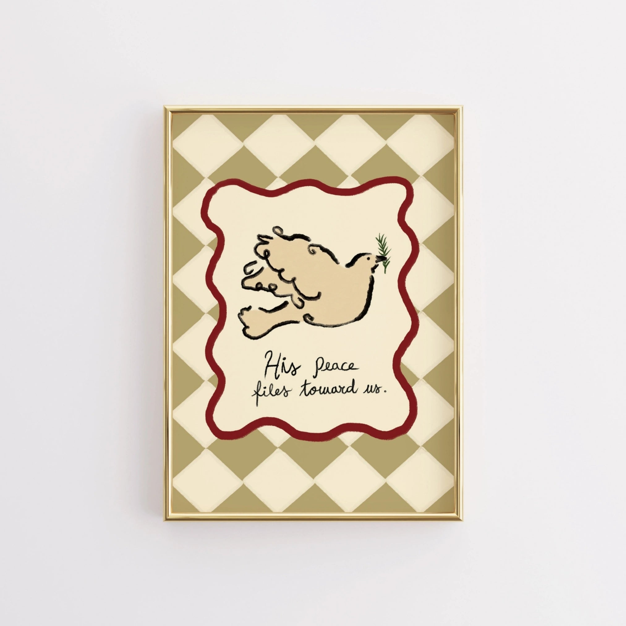 His Peace Flies Toward Us Christmas Print