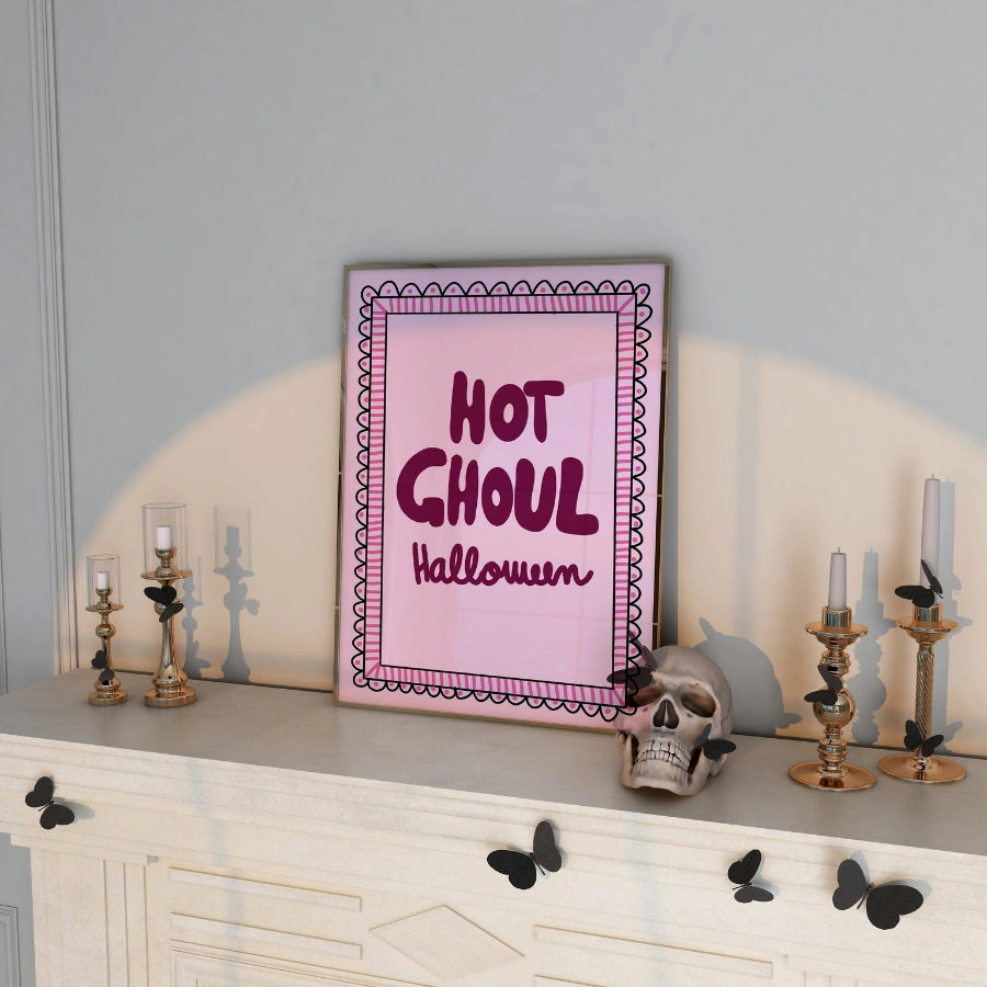 Funny Halloween Quote Print – Hot Ghoul Wall Art