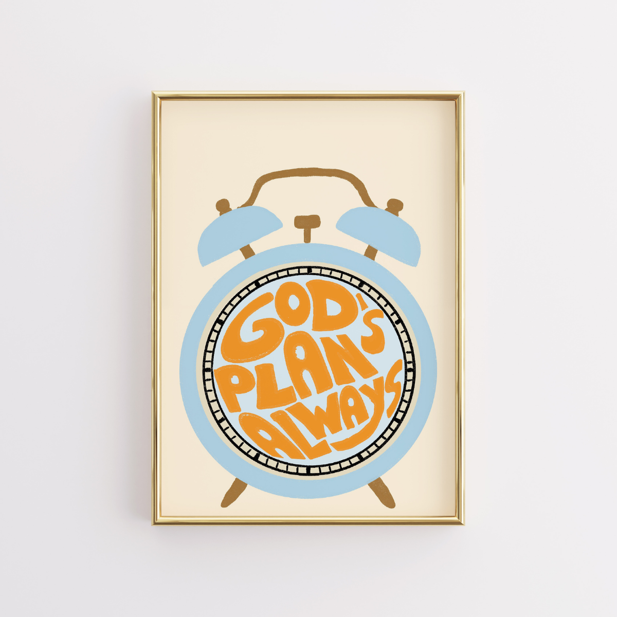 God’s Plan Always Print – Retro Christian Wall Art