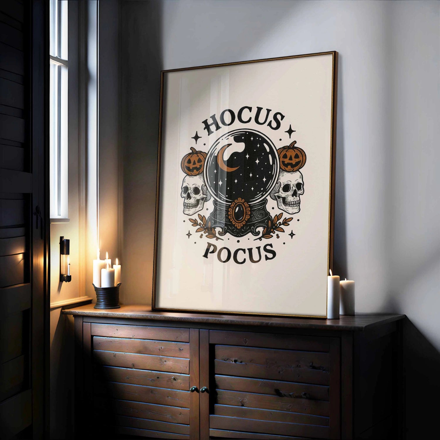 Stampa Hocus Pocus – Sfera di cristallo vintage