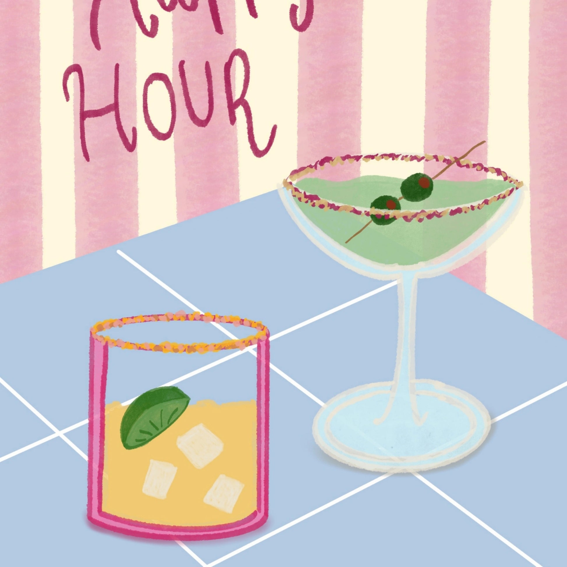 Drink Print for Bar Cart Decor